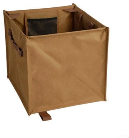Cesta de camping al aire libre que ahorra espacio, contenedor de basura plegable de cuerda con diseño y características fáciles de transportar (caqui)
