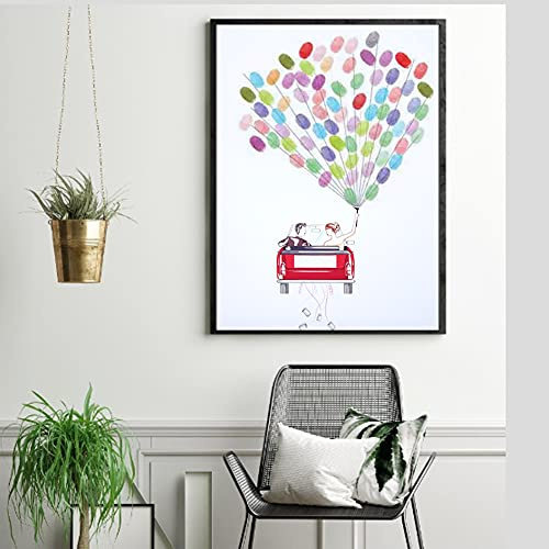 Saluaqui Dipinto in Tela del Libro per Gli Ospiti del Matrimonio per Matrimoni Fai -da -Te Design per Auto da Sposa e Sposo per Un Unico Arredamento per Matrimoni Libro degli Ospiti Firmati per