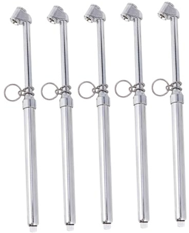 Hemobllo 5 Pcs Metal Tire Pressure Gauges Portable Mechanical Air Gage Pencil Type Accurate Tyre Checker for Car Motorcycle Rv SUV Wheel Maintenance