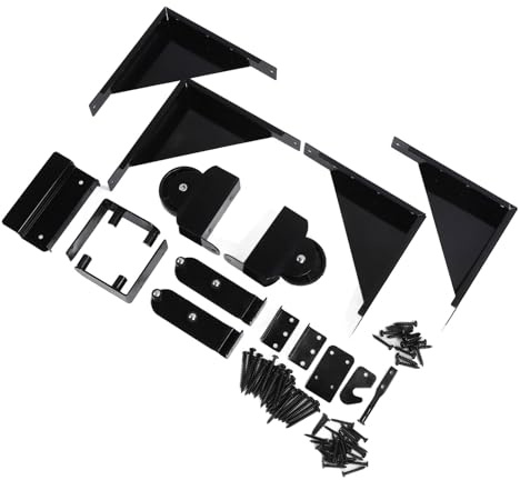 Hamwesh Schiebetor-Kit, Robuste Schiebetorbeschläge aus Kohlenstoffstahl mit Rädern für Einfahrtstore, Zauntore, Türen und Verandatore, Einfache DIY-Lösung für die Installation