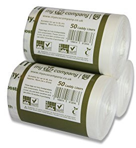 My Eco Company 5L / 6L X 150 Compostable Kitchen Food Waste Bin Bags Caddy Liners (5 Litre / 6 Litre)