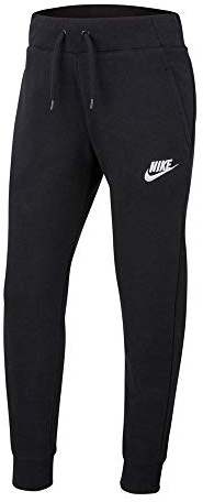Nike M dchen G Nsw Pe Pant Sport Trousers, Black/White, S EU