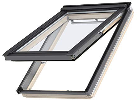 Original Velux Klapp-Schwingfenster GPL aus Holz mit Eindeckrahmen (66 x 118 (FK06))