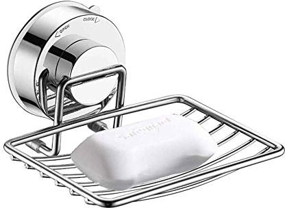 REYOK Savon à Ventouse, Porte-Savon à Ventouse en Acier Inoxydable sans Perçage & Réutilisable pour Salle de Bain et Cuisine