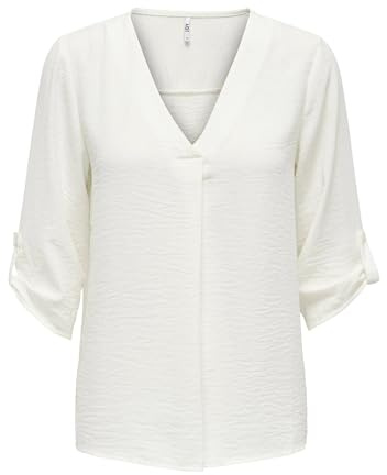 JDY Damen JDY divya 3/4 top wvn nos T Shirt, Cloud Dancer, 42 EU