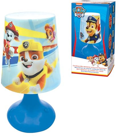 Lexibook, Paw Patrol, Mini lampada da comodino senza fili e luce notturna, blu, MLT10PA