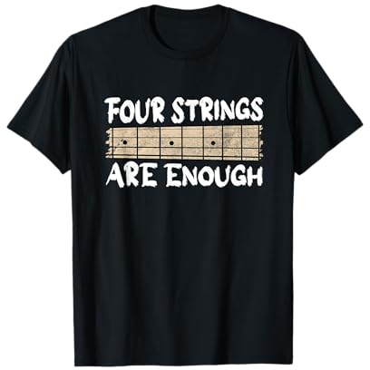 4 Saiten genug Bassgitarre EADG für Bassist Bass T-Shirt