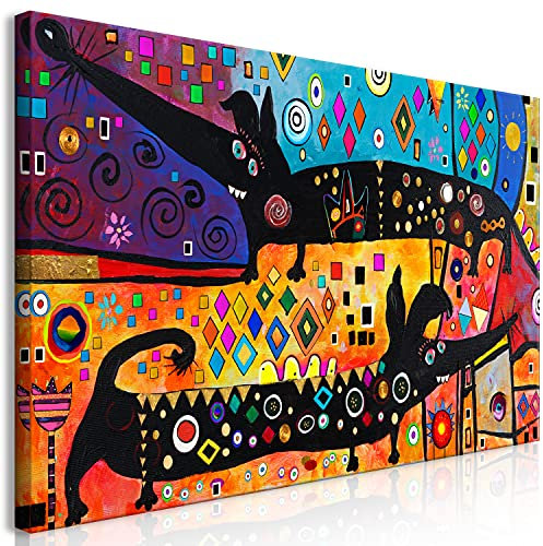 murando - Akustikbild für Kinder 120x60 cm Bilder Akustikschaum Hochleistungsschallabsorber Schallschutz Leinwand 1 tlg Wandbild Raumakustik Schalldämmung Hund g-A-0187-b-a