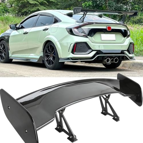 DREAMOTOR 47 Inch Universal Rear Spoiler, Adjustable GT Style Car Rear Trunk Spoiler Wing Compatible with Mazda Miata Chevy Corvette Camaro Nissan Lexus Toyota Honda Civic Ford Mustang Scion