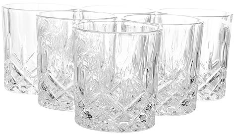 MAGICLULU 6pcs Thickened Glass Beer Mug Cup Crystal Beer Mugs for Household Use and Stackable Cups for Outdoor Gatherings and Daily Drinking
