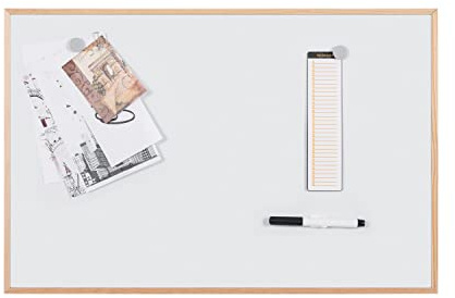 Bi-Office Fresh Start: Magnettafel für 2025, 90x60cm, Lackierte Stahloberfläche, PEFC-Kieferrahmen