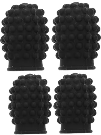 Fundas de Silicona para Baquetas Protectoras y Silenciadoras Negras | Fundas de Silicona para Baquetas, Portátiles Practicar la Batería, 1 Juego