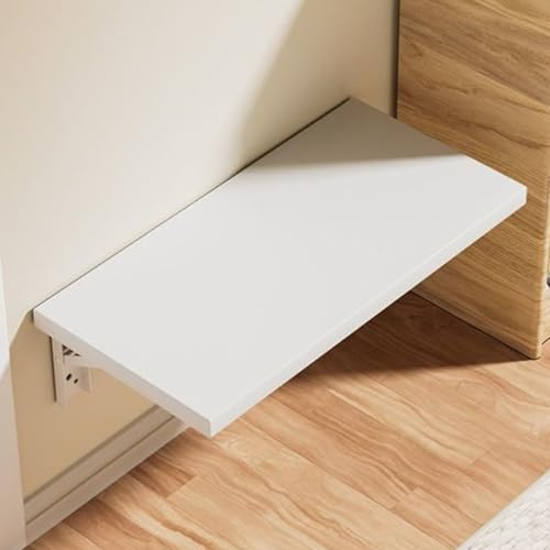 Table Murale Rabattable En Bois,Bureau Mural Rabattable,Table Murale,Table Pliante Murale,Tablette Murale Rabattable,Table Pliante Pour Petite Cuisine,Table Rabattable,Pour Cuisine Petit Bureau(White