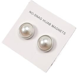 JMORCO Broche Aimantée Femme Lot de 2 Paires d'aimants en Perles décorés for Femme, Accessoires for Foulard, Hijab, Broches, Couleurs mélangées, aimants de 1,5 cm(04)