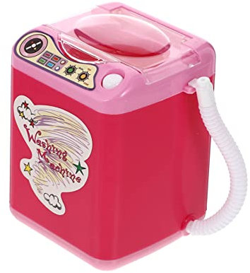 Toyvian 1stk Mini-Waschmaschine Schwamm Waschmaschine Bürste Für Flaschenreiniger Flaschenreinigungsbürste Schminkschwammreiniger Make-up Pinsel Für Rosa Plastik