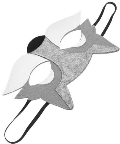 PHENOFICE Wolfsmaske Aus Filz Für Halloween Und Partys Halbmaske Für Tiercosplay Und Feste Filztiermasken Als Party-requisite Und Maskerade-accessoire