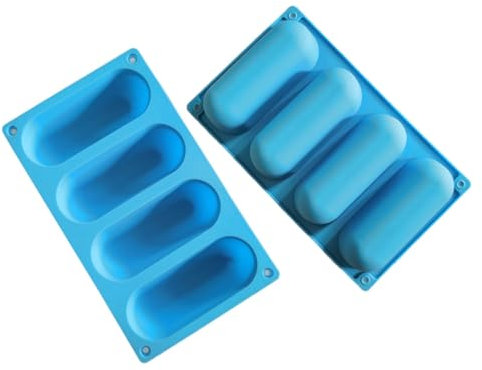 CONGARTENO 2piezas Molde De Silicona Para Hacer Panecillos De Hot Dog y Salchichas Unidades Fácil De Usar y Limpiar