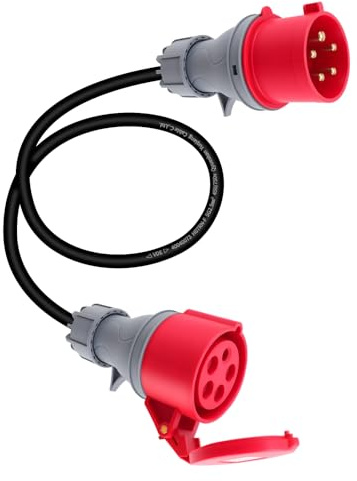 CEE Adapter 32A auf 16A Kupplung, 1.5Meter Verlängerungskabel, 400V