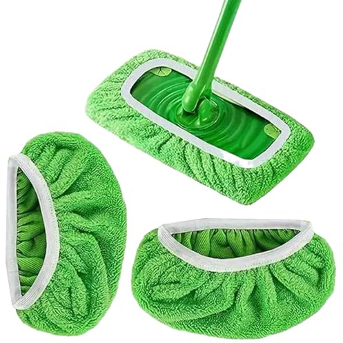 Recambio de Almohadilla de Fregona Reutilizable | Bayetas Barredoras Reutilizables para Fregona,3 Piezas con Ajuste, Suministros de Limpieza Lavables para Hogar, Dormitorio y