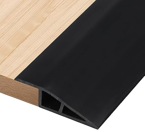 Rampe pour fauteuil roulant en caoutchouc PVC de 3 mètres auto-adhésive, réducteur de seuil, bande de transition de seuil de sol de porte, moulures de seuil bout à bout pour passages de porte, bord de