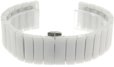 Keramiskt klockarmband 16 mm 18 mm 20 mm 22 mm Snabbkopplingsband Universal Justerbar(White,16mm)