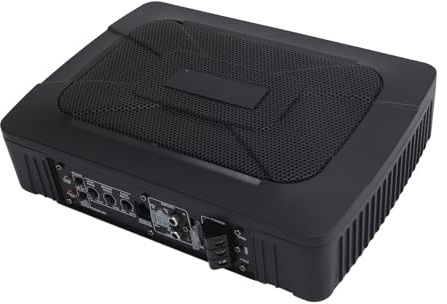 BAFOVY 800W Subwoofer Activo Bajo el Asiento Subwoofer para Auto Delgado con Amplificador Integrado Control Remoto de Graves para Auto Camioneta 12V 150W RMS Carcasa de Aluminio
