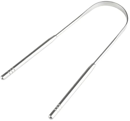Cepillo limpiador de lengua doble capa con acero inoxidable(U-shaped)