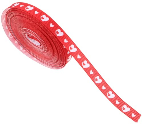 OSALADI Rotes Satinband 10 Meter lang Polyester für Valentinstag Dekoration und Selbstgemacht Bastelarbeiten Schleifenband zum Binden von Blumensträußen und Geschenkverpackungen