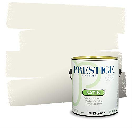PRESTIGE Paints P400-P-7002-7VP Paint and Primer In One, 1 gallon, Dove White
