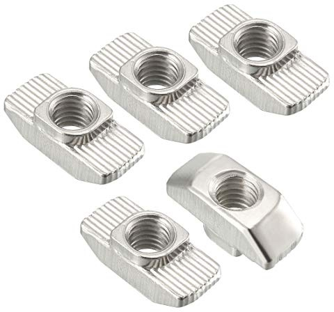 uxcell Sliding T Slot Nuts, M6 Half Round Roll in T-Nut for 4040 Series Aluminum Extrusion Profile, Carbon Steel Nickel-Plated, Pack of 30