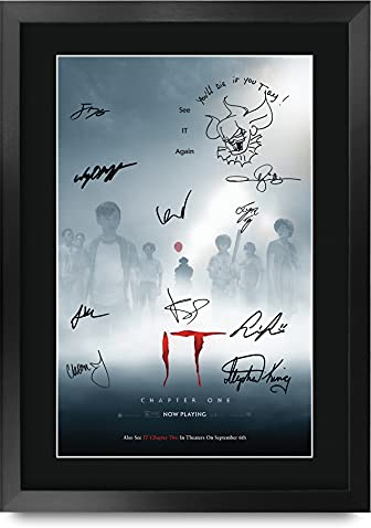 HWC Trading A3 Fr En El Capítulo Uno Bill Skarsgård Y Regalos De Carteles Impresos Autógrafos Imagen Al Cine Recordaba De Ventilador Cast - A3 Enmarcada