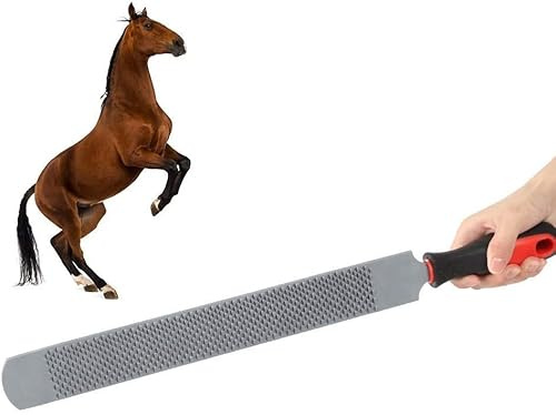 Zerodis Herramientas de Corte de pezuña Raspador de pezuña de Doble Cara Archivo de pezuña de Caballo Cuidado de pezuñas para Caballos Herramienta Profesional de herrador
