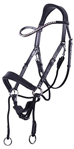 Gebisslose Trense Sunna | Verwendbar als Sidepull und Genick gekreuzte Trense | Anatomisch geformt | Angenehmes Tragen | Einfaches einstellen | Perfekte Passform