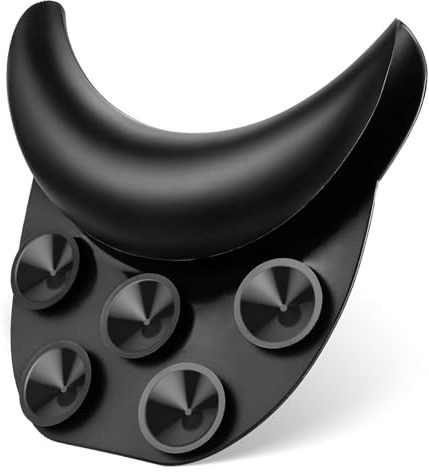 Shampoo Bowl Neck Rest with Suction Cup, Curved Silicone Neck Pillow Wash Sink Basin Headrest Tool Bathtub Hair Washing Neck Support Cushion for Hair Salon Spa