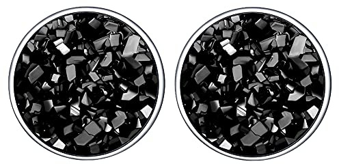 BUKEQILA Rund Damen-Ohrringe 925 Sterling Silber Zirkonia Böhmische Ohrstecker Schmuck Sternenhimmel 8.5mm Ohrringe mit Geschenkbox Muttertagsgeschenk Geschenke für Frauen