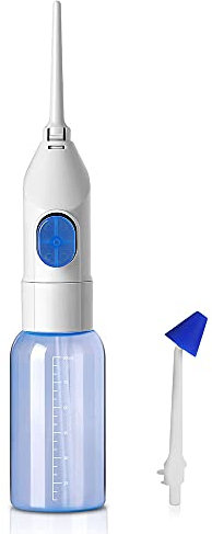 YSSMAO Irrigateur Oral Portable 90 ML Eau Dentaire Flosser Eau Jet de Brosse à Dents de Brosse à Dents Nasal irrigateur Nasal Mettre en œuvre hygiène orale des Dents,Bleu