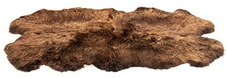 Lammfell Echt XXL Teppich 180 x 120 cm Schaffell Echt Groß Naturfell Braun | Natürliche Teppich Wohnzimmer, Deko Fell Schlafzimmer, Lammfelle Schaffelle