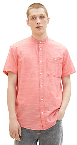 TOM TAILOR Denim Herr 1036242 skjorta, 26510-Plain Red Chambray, L, 26510 – Plain Red Chambray, L