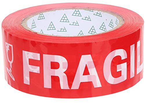 ULTECHNOVO Zerbrechliches Klebeband Warnung 1 Rolle Selbstklebendes Klebeband Für Umzugskartons Zum Versand