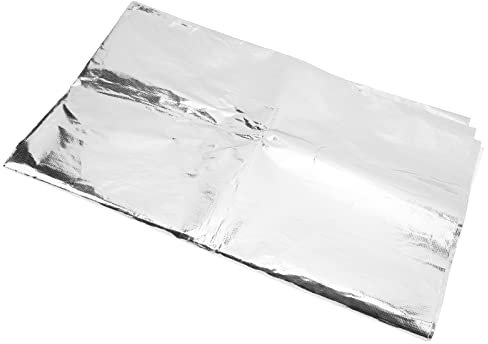 Thermal Insulation Reflective Adhesive Tape, Self Adhesive Reflective Gold High Temperature Heat Shield Wrap Tape Thermal Insulation for Wrapping Wires Fuel Lines (Silver)