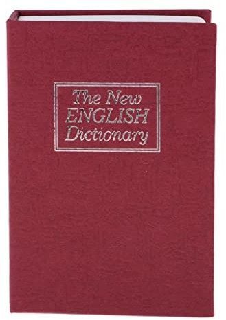 pistro Coffre-fort en forme de livre avec inscription « Dictionary English Dictionary » - Rouge