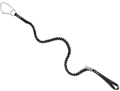 Grivel Single Spring Light Plus Schwarz - Leichte elastische Eispickel Leine, Größe One Size - Farbe Black