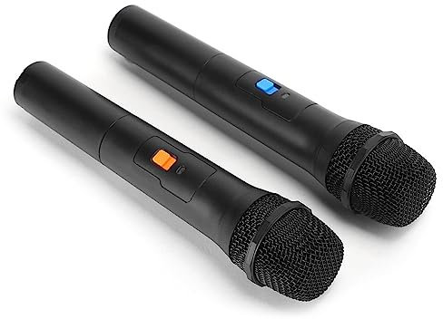 V16U Microfono Wireless Universale 2 in 1 Microfono Portatile VHF, Plug and Play, Gamma di Frequenza più Ampia, Meno Interferenze, Discorso Karaoke, Visualizzazione Vocale (1 per