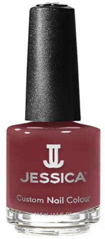 JESSICA Custom Colour Nail Polish 14.8ml, Look Both Ways (Dark Rose with a Crème Finish)