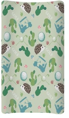 Wanyint Wickelauflagen-Bezüge mit Kaktus-Aufdruck, Unisex, Bio-Baumwolle, passend für 81,3 x 40,6 cm, konturierte Wickelunterlage, gemütlich, bequem und waschbar