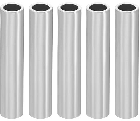 PATIKIL M4 Aluminum Spacers, 5 Pcs Metal Spacer Aluminum 4.1mm ID x 6mm OD x 30mm L Aluminum Spacer Screw Standoff Round for 5/32inch or M4 Screw Bolts