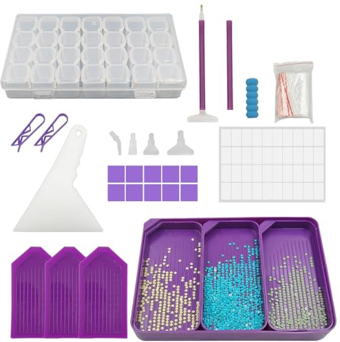 AIFUDA 108 kits de pintura de diamantes con bandejas de almacenamiento y bolígrafos artísticos