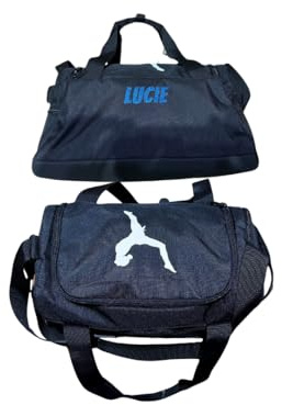 Sac de sport GYM 25L Noir personnalisé avec prénom GAM/GAF - La Fabrique d'EC