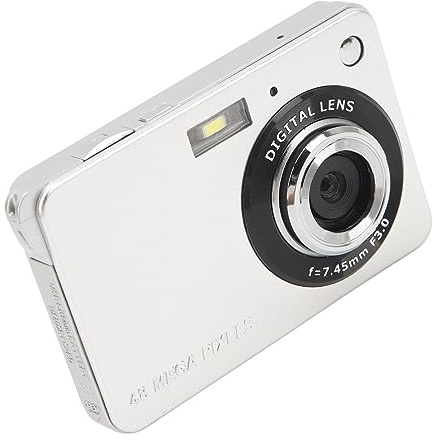 Fotocamera Digitale 4K, Fotocamera per Vlogging Anti-Vibrazione con Zoom Autofocus 48MP HD 8X con Schermo TFT da 2,7, Fotocamera Compatta Tascabile per Vlogging di Fotografia di