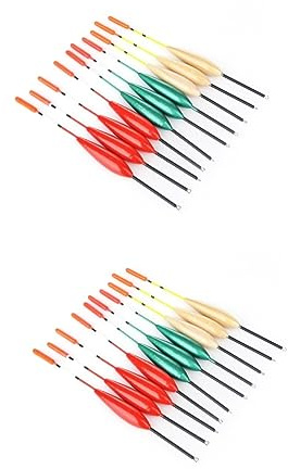 Sosoport 20pcs Fishing Float Tube Jigger Floats Pole Fishing Wooden Drift Supplies Buoyancy for Sea Freshwater